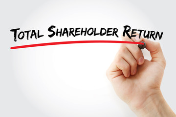 TSR - Total Shareholder Return acronym, business concept background