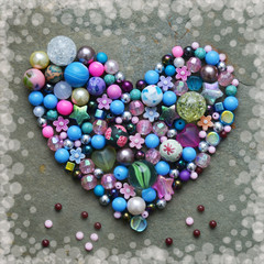 Beautiful hand made Beads heart