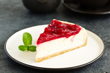 Cheesecake with Cherry Jelly.