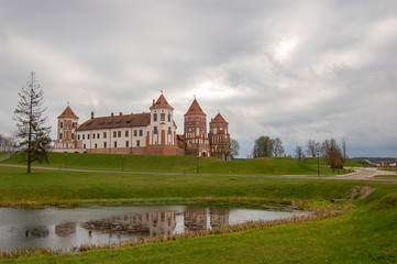 Fototapeta na wymiar Mir Castle near Minsk, Belarus. Defensive fortification and residence since 1527