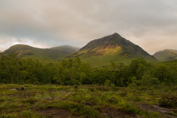 Fototapeta premium landscape with mountains and clouds