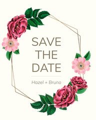 Save the date graphic card pattern