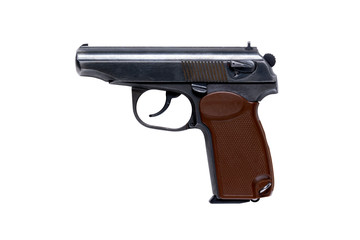 Traumatic pistol on white background isolate