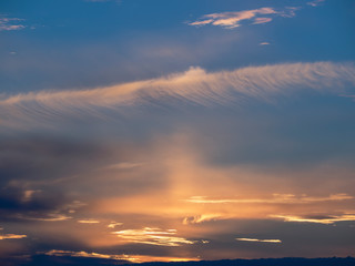 Mix clouds in winter, Wolkenformation im Winter