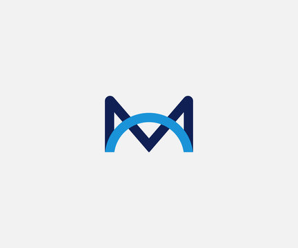 Abstract letter M logo designs template