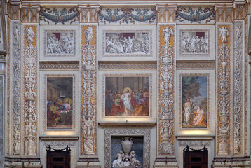 Interior of the basilica of Saint Andrew in Mantua, Italy