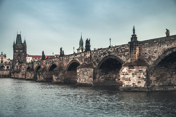 Fototapeta premium Most Karola w starej Pradze. Republika Czeska