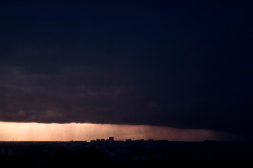 stormy weather sky with dark clouds 