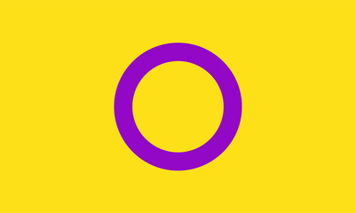 Intersex pride flag - one of the sexual minority of LGBT community