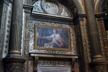 Interior of the Mantua Cathedral dedicated to Saint Peter, Mantua, Italy 