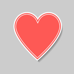 Love or like heart social media icon button