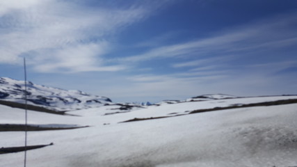 Fototapeta na wymiar winter landscape with blue sky and clouds