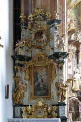 Obraz premium Guardian angel, altar in the church of Immaculate Conception in Lepoglava, Croatia