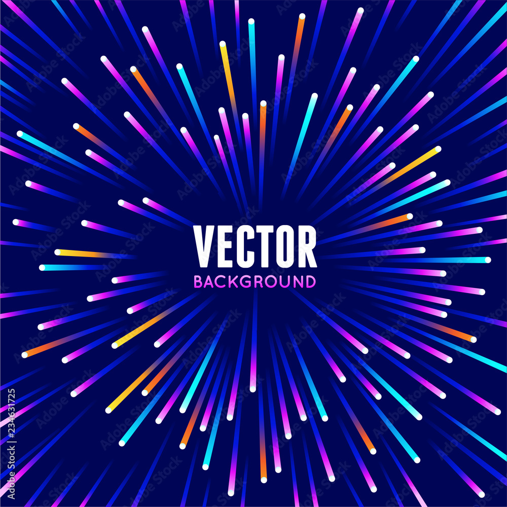 Poster Vector abstract background with copy space for text - bright vibrant banner