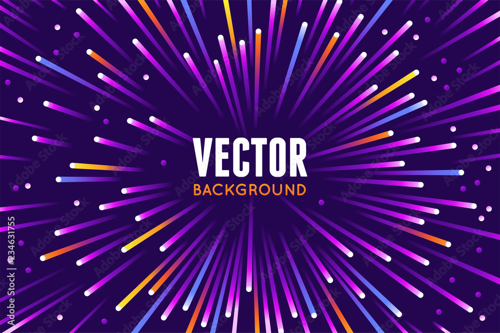 Poster Vector abstract background with copy space for text - bright vibrant banner
