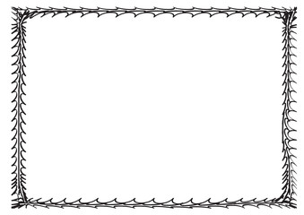 Spike lines scribble frame