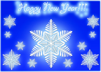 Obraz na płótnie Canvas Isolated white snowflake isolated on a background. Illustration of snowflakes. Happy New Year.