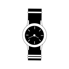 watch icon, wristwatch icon, flat design best vector watch illustration