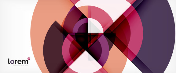 Circle abstract background, geometric modern design template