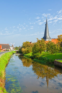 Village of Jork, Altes Land region, Lower Saxony, Germany
