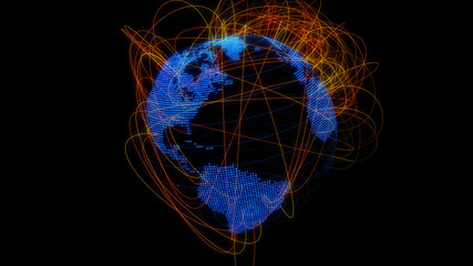 Global communication network concept.