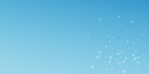 Sparse glowing snow Christmas background. Subtle f