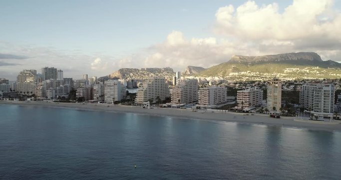 Coastal town of Calp in Alicante Spain