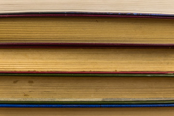 Stack of the old books for background