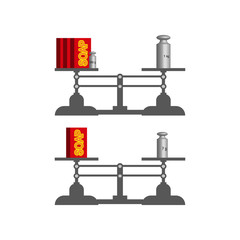 create and solve an equation for calculating the weight of one piece of soap