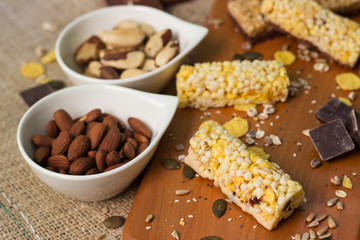Granola Bars and mixed nuts 
