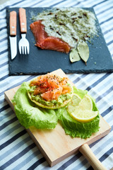 Fresh salted salmon