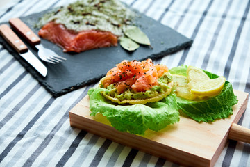 Fresh salted salmon