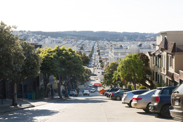 Fototapeta premium cityscape and urban concept - view of san francisco city street