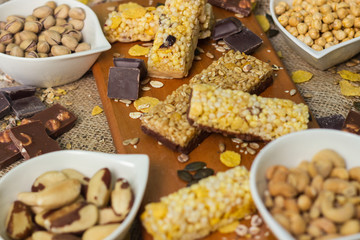 Granola Bars and mixed nuts 