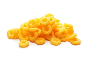 Flips, snacks isolated on white background