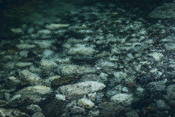 rain drops on water surface