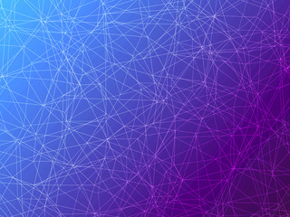 Triangular tech background with connections. Vector illustration.