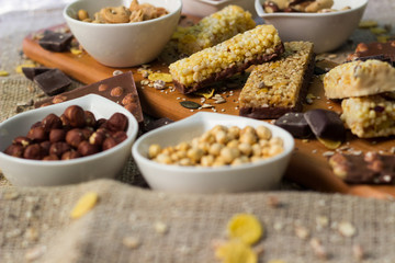 Granola Bars and mixed nuts 
