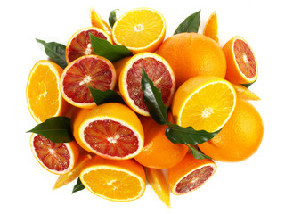 Fototapeta na wymiar Orangen und Blutorangen