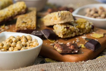 Granola Bars and mixed nuts 