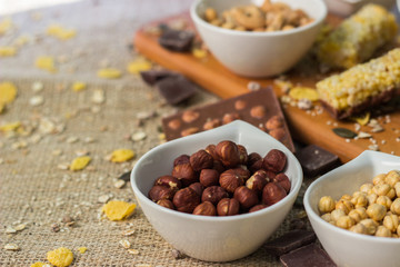 Granola Bars and mixed nuts 