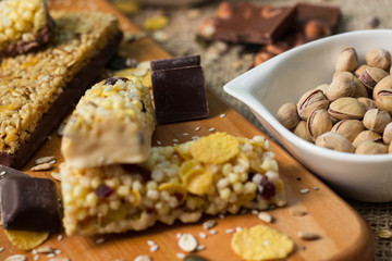 Granola Bars and mixed nuts 
