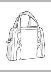 BAG Fashion technical drawings vector template