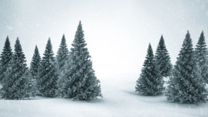 Fototapeta premium Christmas winter scenery