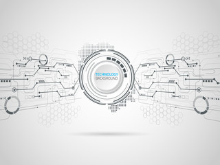Vector digital technology concept. Abstract background. Vector illustration.