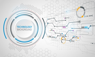 Vector digital technology concept. Abstract background. Vector illustration.