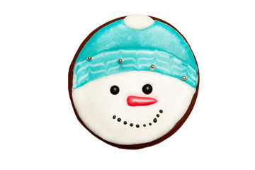 Christmas gingerbread isolated on white background. Design element for christmas and new year