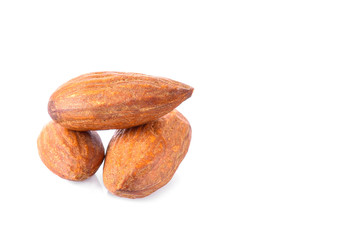 Almond Nuts isolated on white background