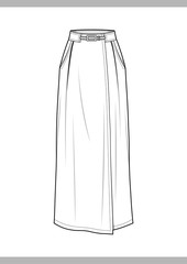 SKIRT Fashion technical drawings vector template