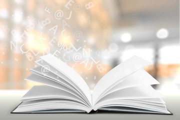 Open book isolated on background